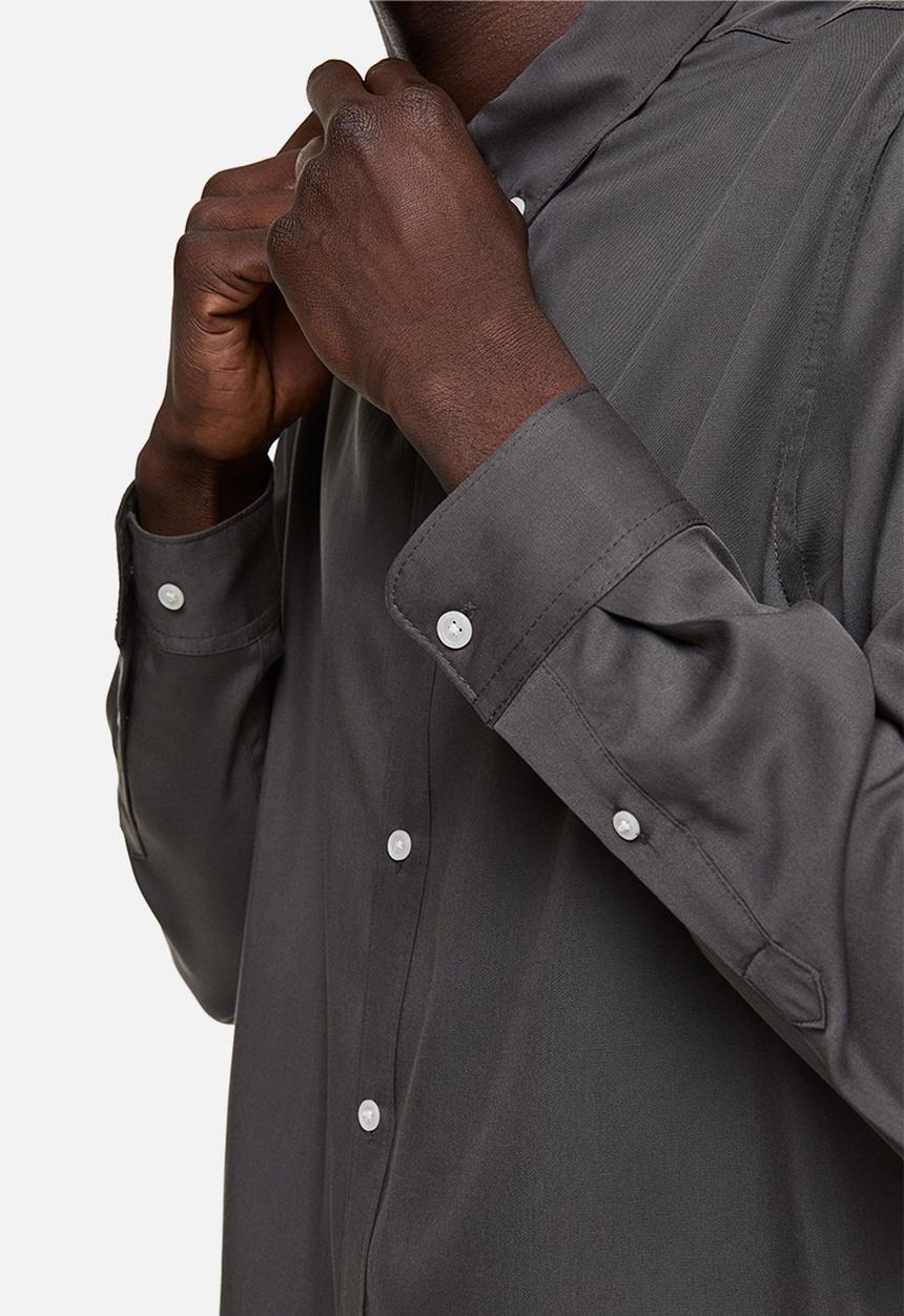 H&M - Regular fit lyocell shirt - dark grey
