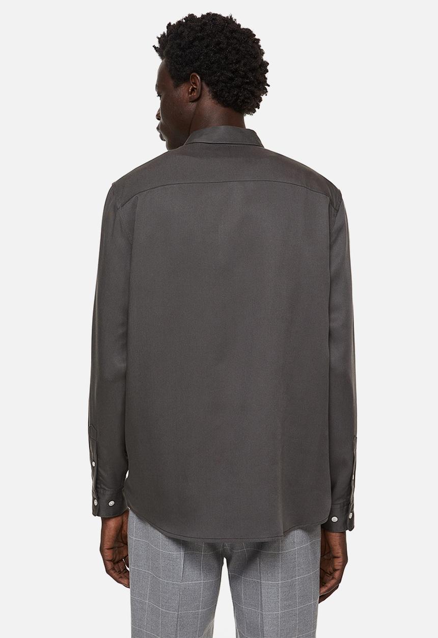 H&M - Regular fit lyocell shirt - dark grey