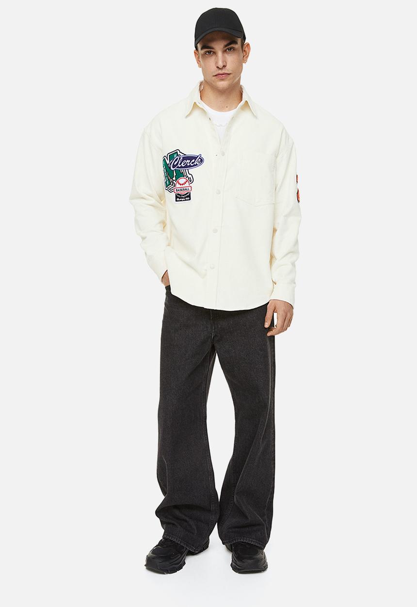 H&M - Oversized fit corduroy overshirt - cream