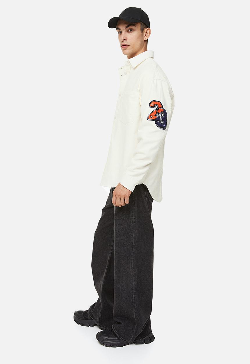 H&M - Oversized fit corduroy overshirt - cream