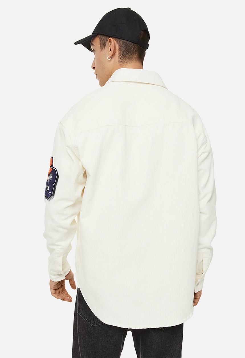 H&M - Oversized fit corduroy overshirt - cream
