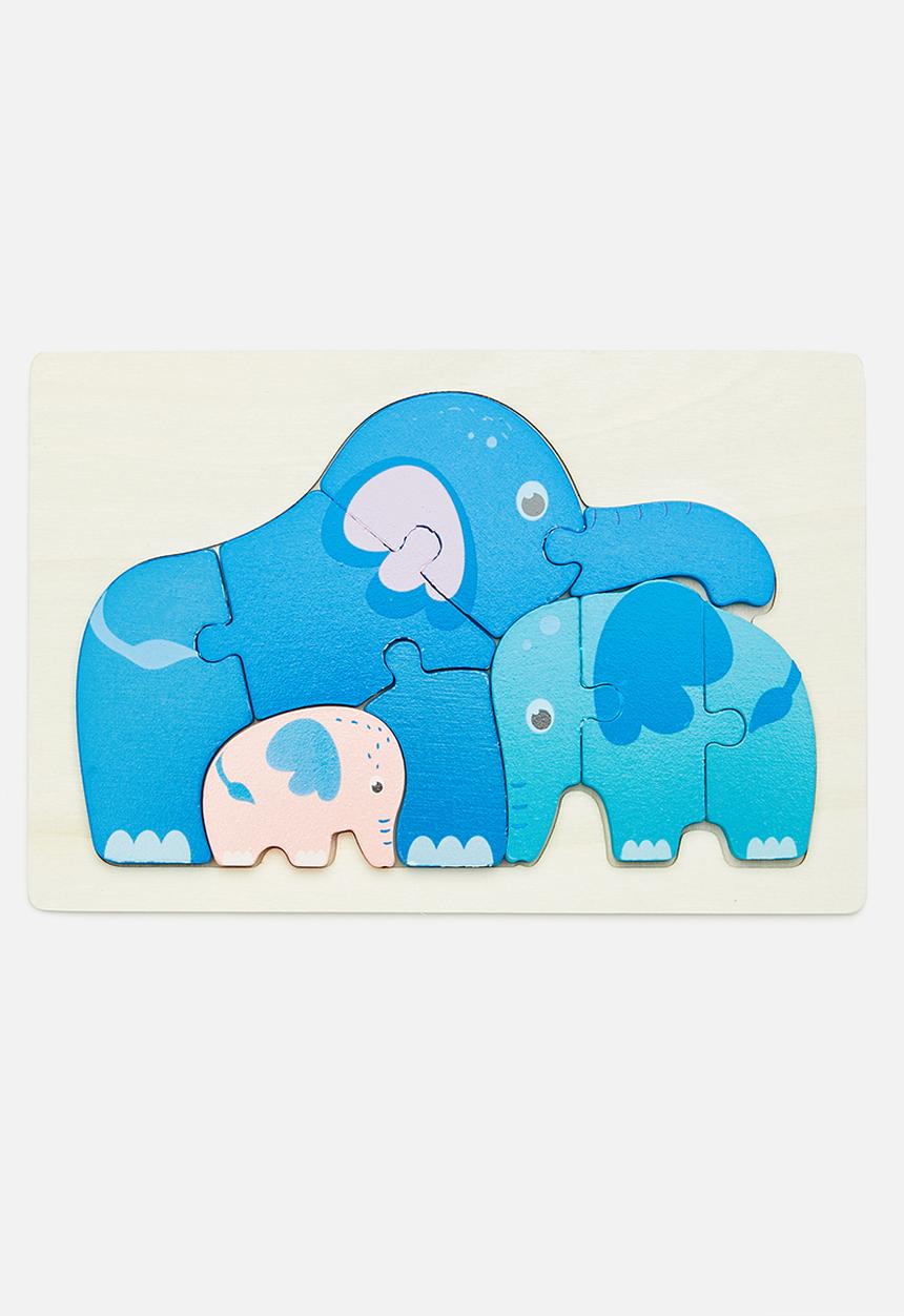 Pop Candy - Baby elephant puzzle blocks - blue