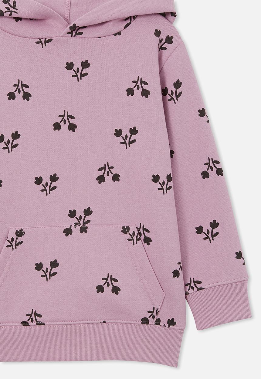 Cotton On - Milo hoodie - chalky mauve/geo floral