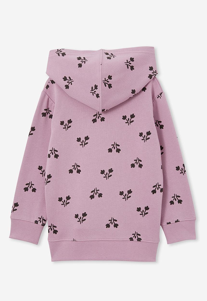 Cotton On - Milo hoodie - chalky mauve/geo floral