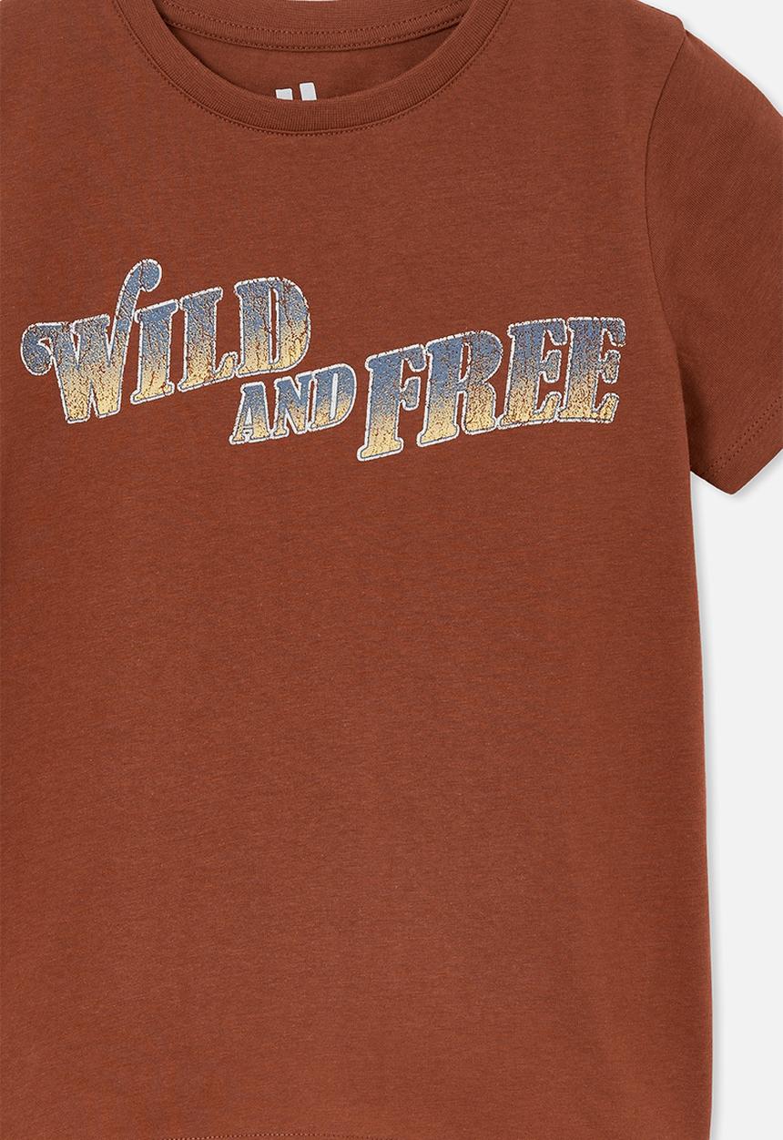 Cotton On - Penelope short sleeve tee - henna/wild and free