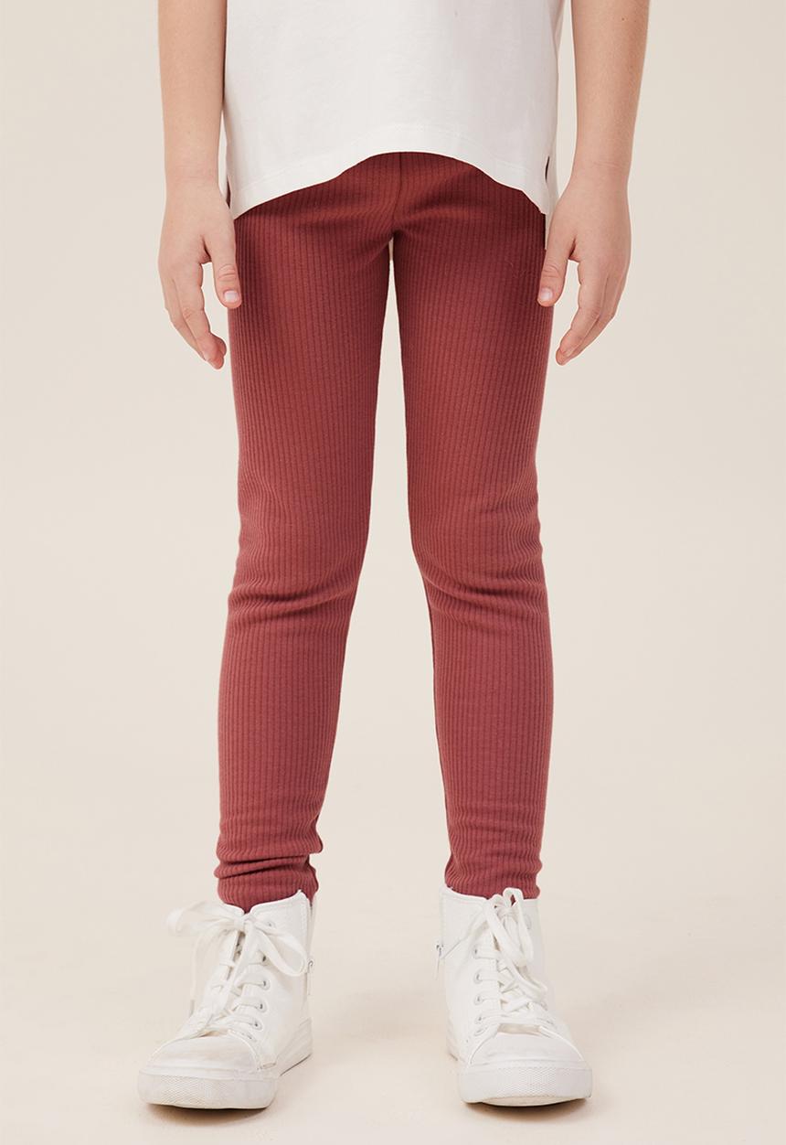 Cotton On - Maya fleece legging - henna rib