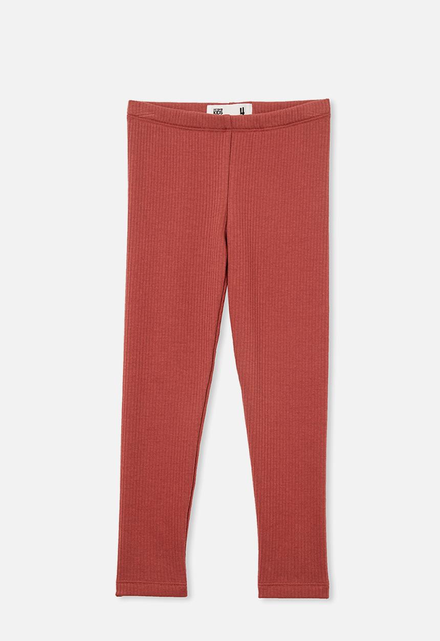 Cotton On - Maya fleece legging - henna rib