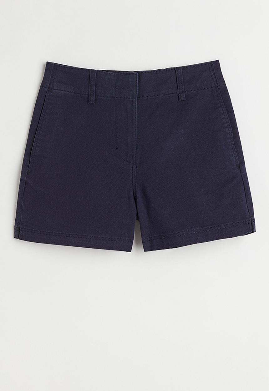 H&M - Cotton twill shorts - dark blue 
