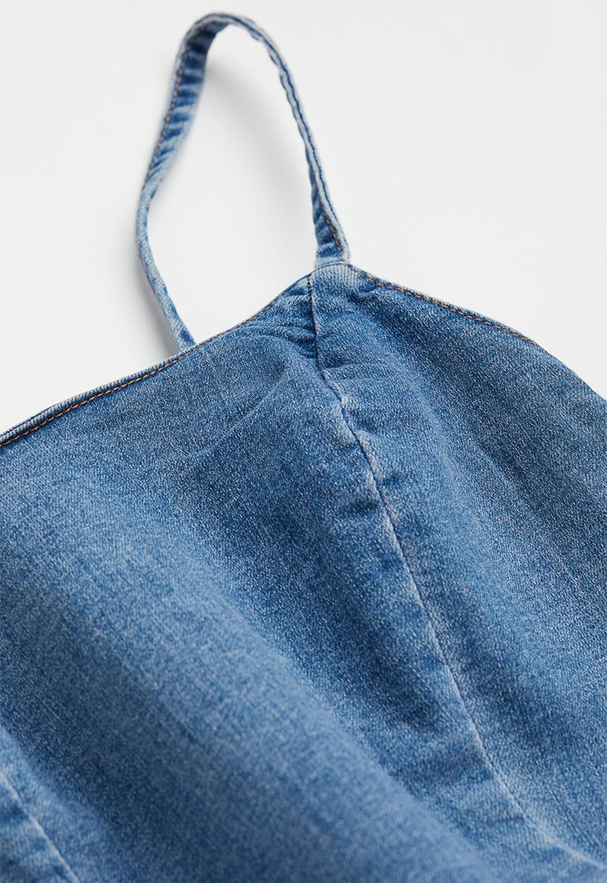H&M - Denim bodycon dress - denim blue 