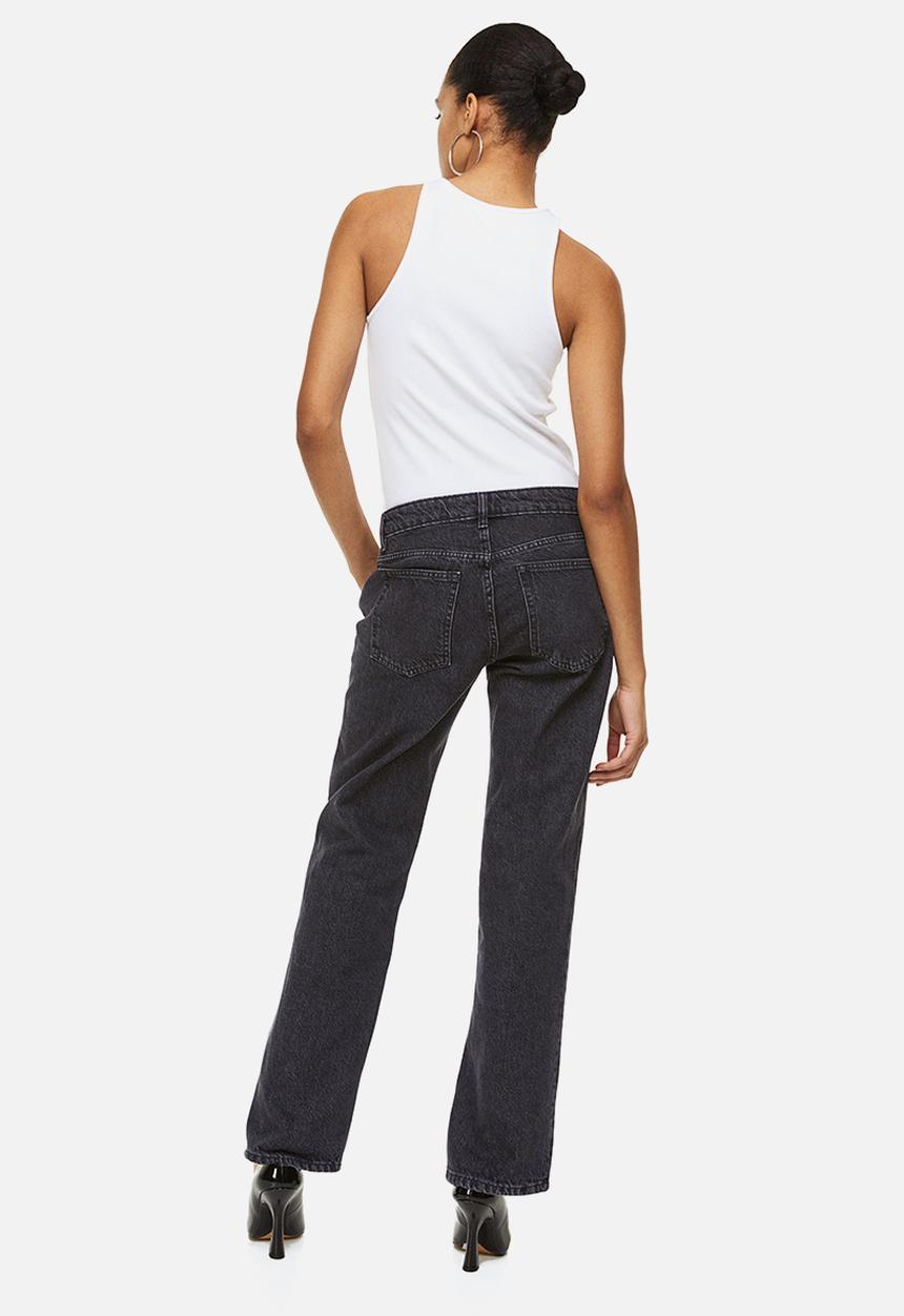 H&M - Straight low jeans - dark grey