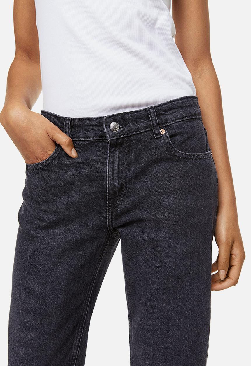 H&M - Straight low jeans - dark grey