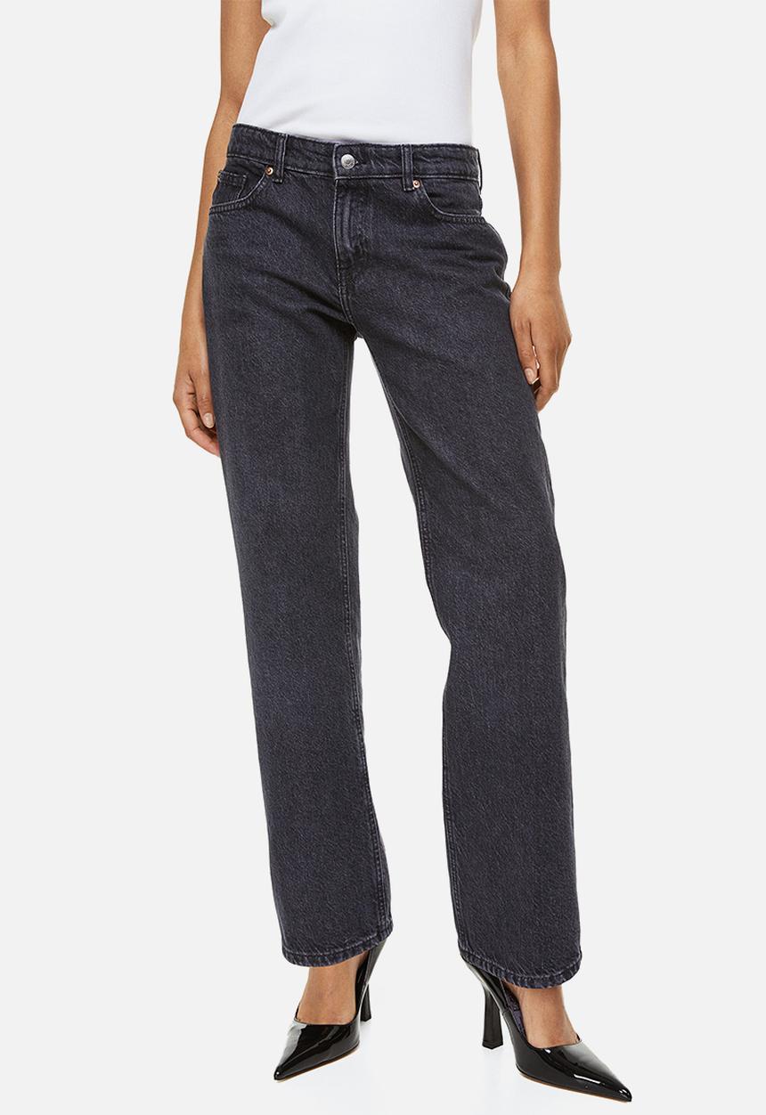 H&M - Straight low jeans - dark grey