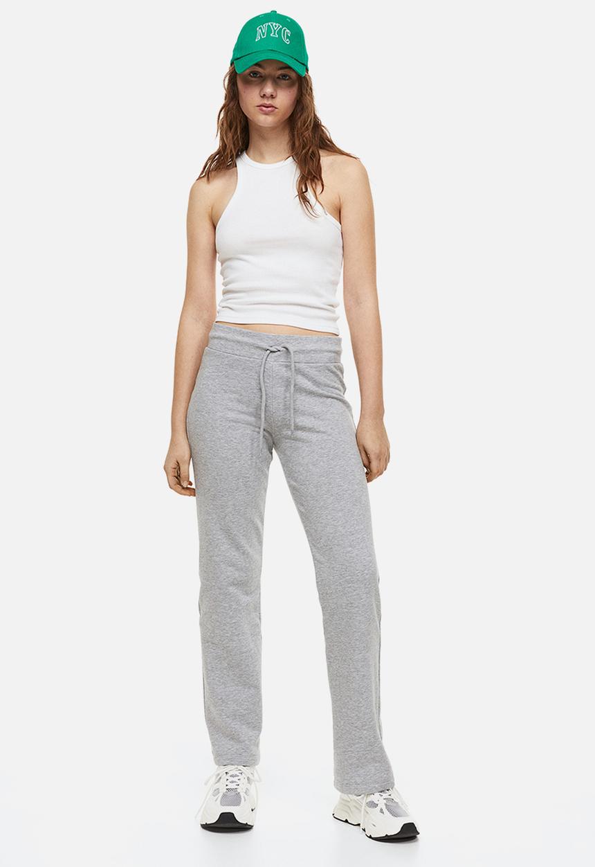 H&M - Straight joggers - light grey marl 