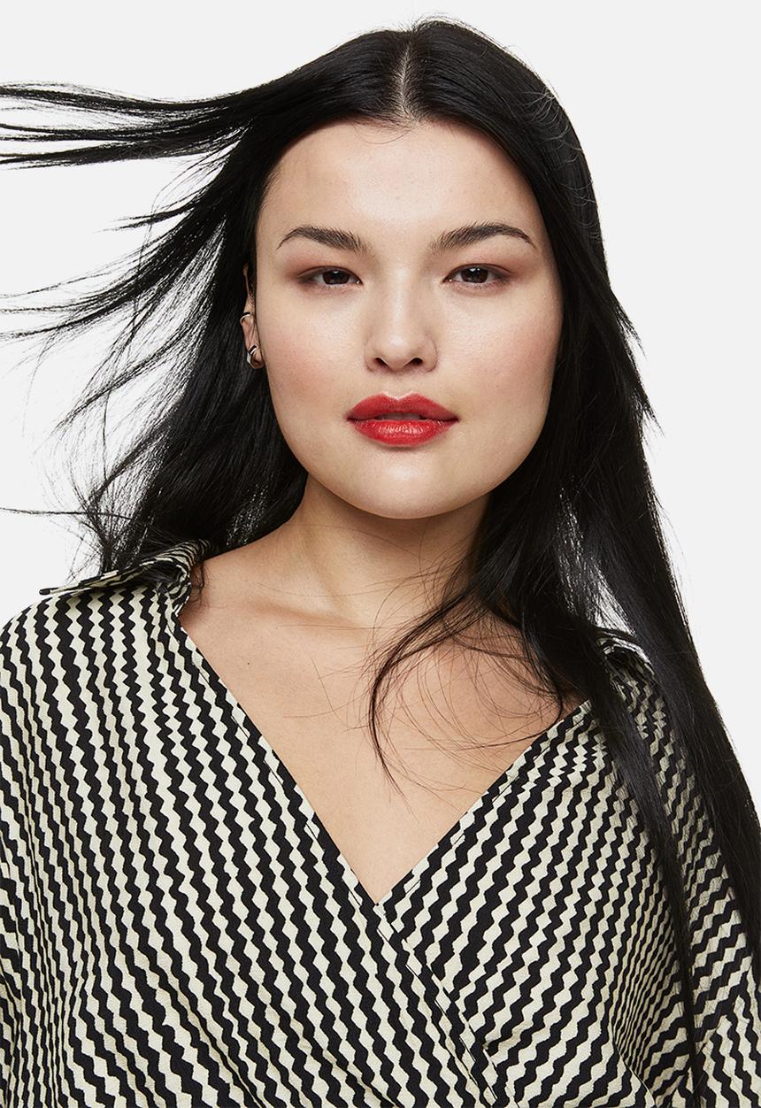 H&M - Wrap dress - black/patterned 
