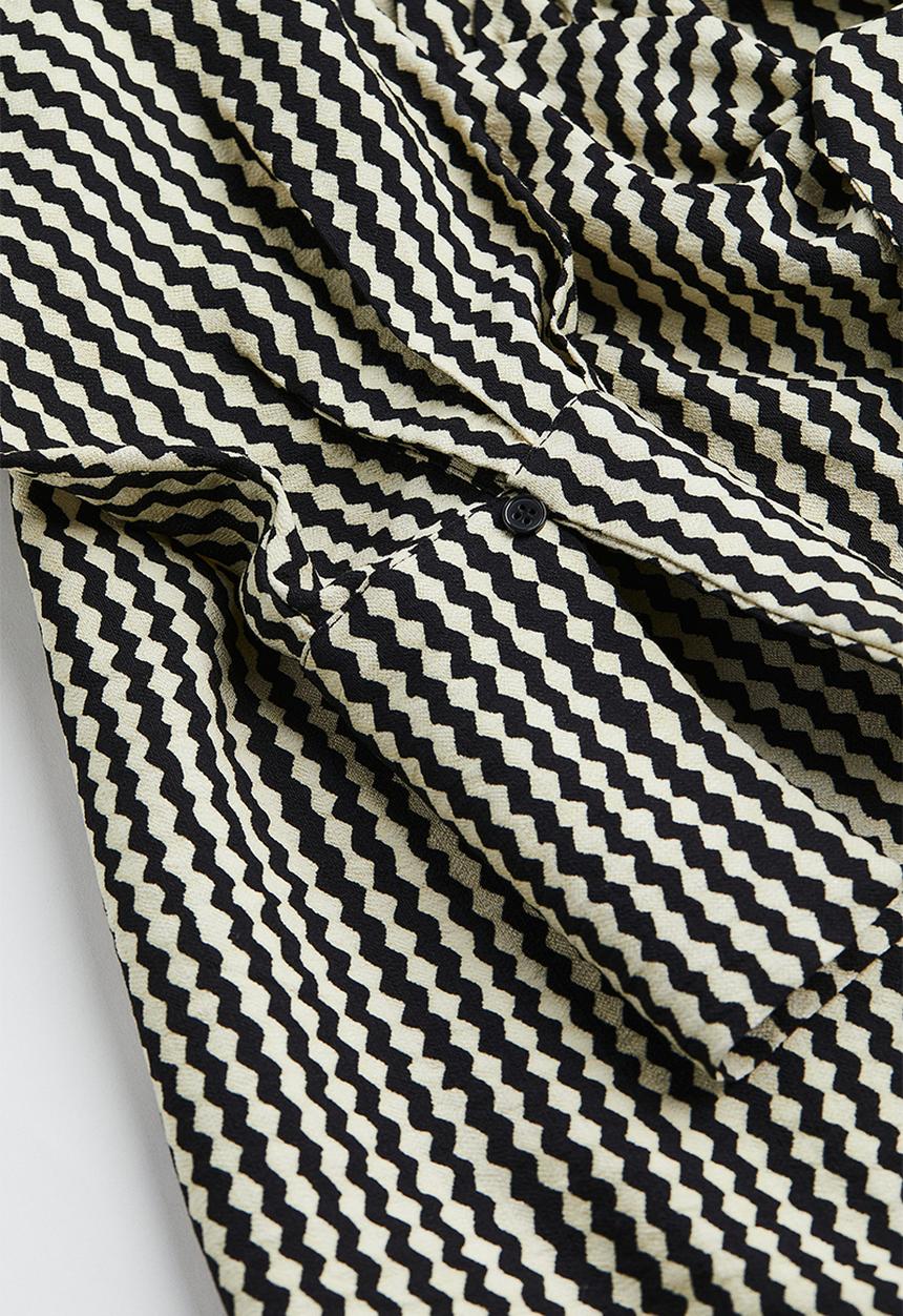 H&M - Wrap dress - black/patterned 