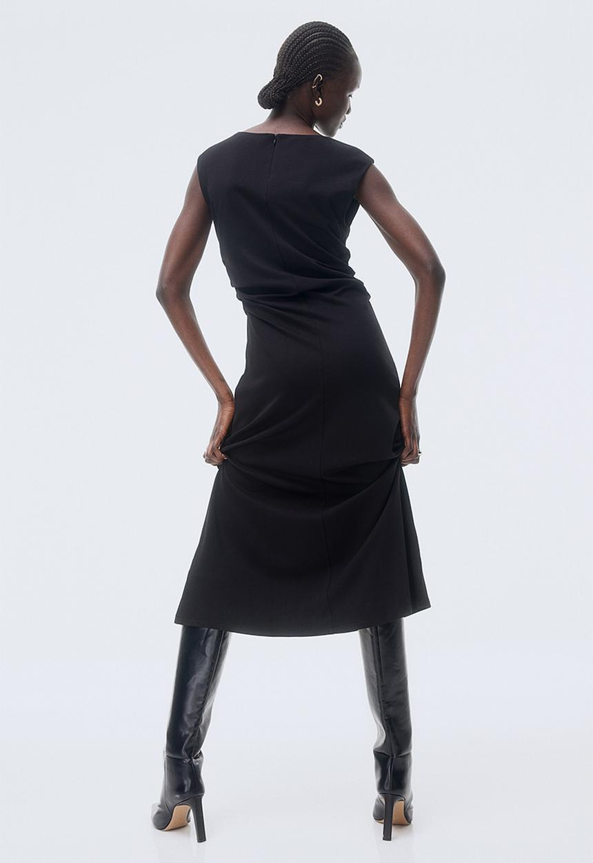 H&M - Gathered dress - black