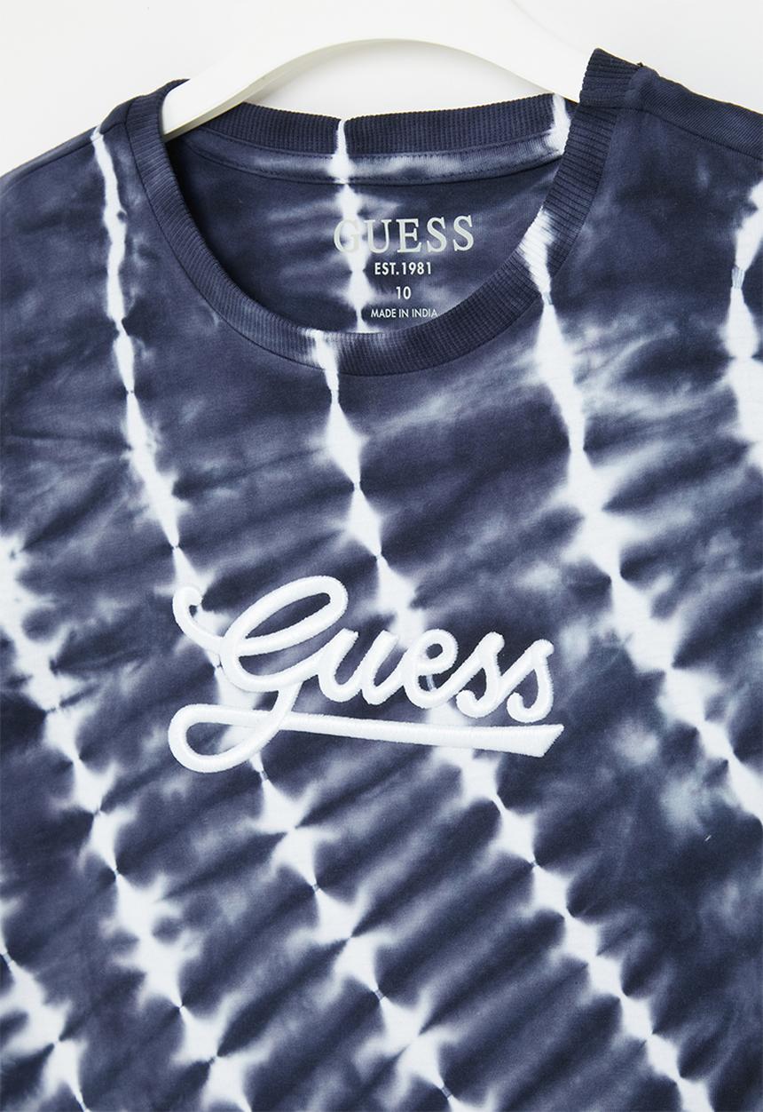GUESS - Tie & dye short sleeve T-shirt - smart blue tie dye