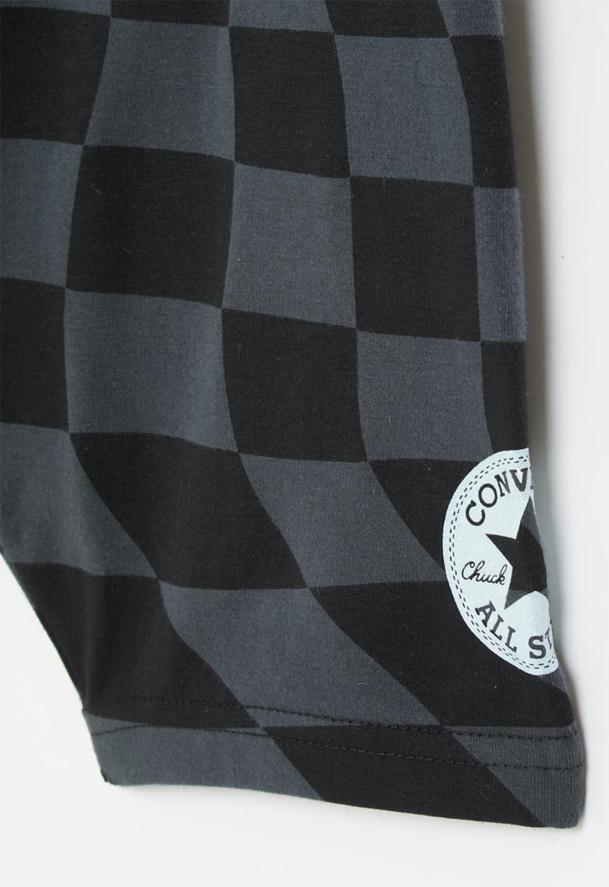 Converse - Teen Printed high rise biker shorts - black