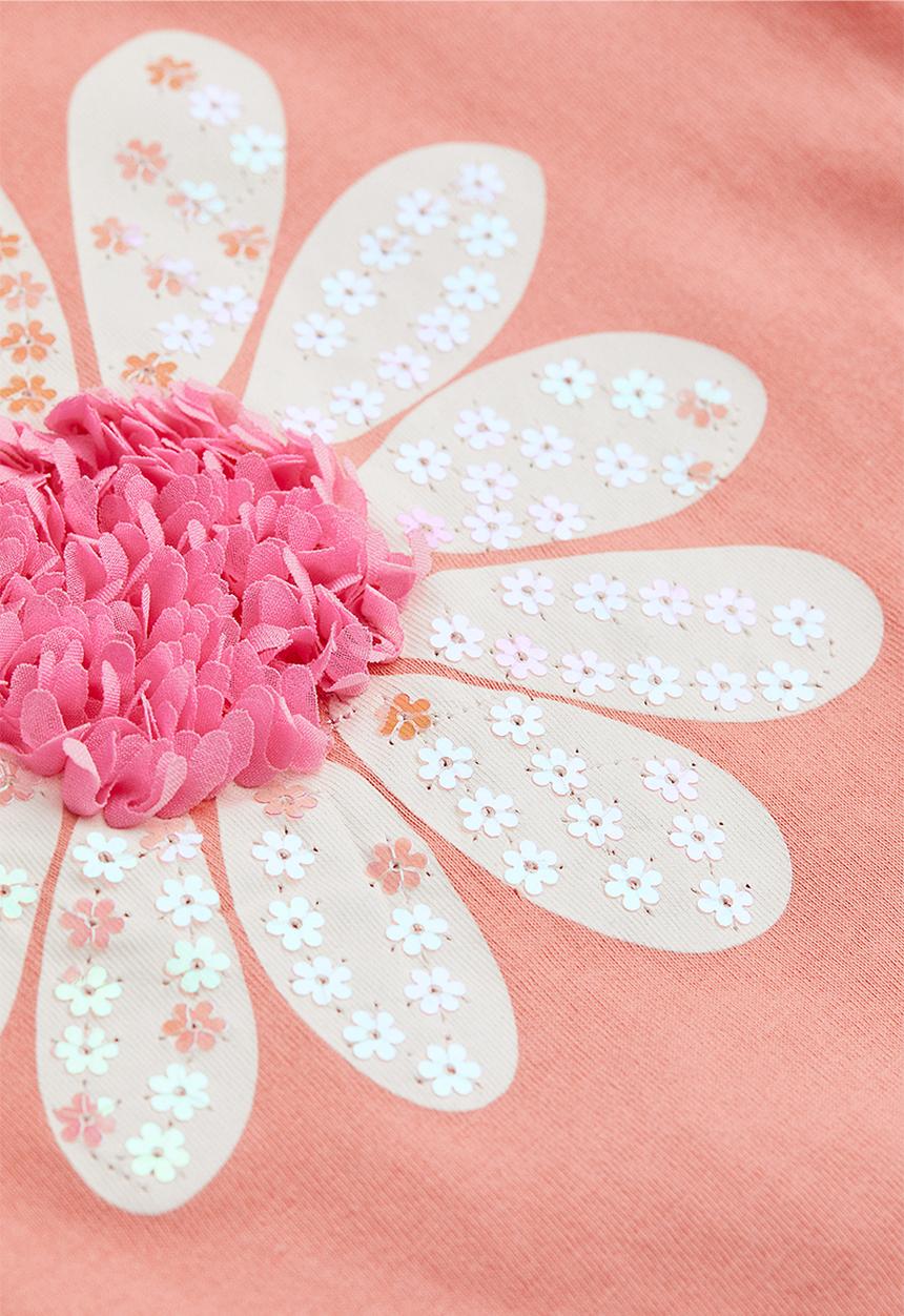 H&M - Top - powder pink/flower 