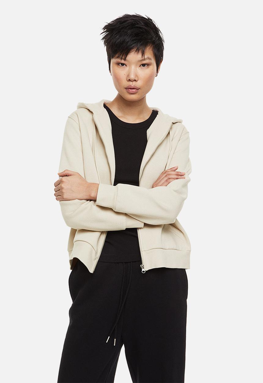 H&M - Zip-through hoodie - beige