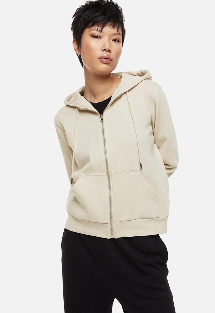 H&M - Zip-through hoodie - beige