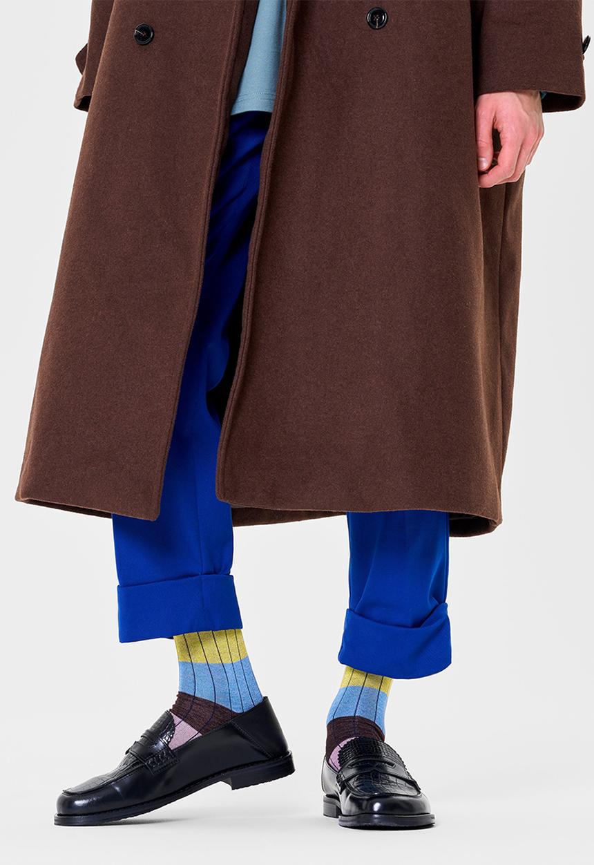 Happy Socks - Dressed multi stripe sock - navy