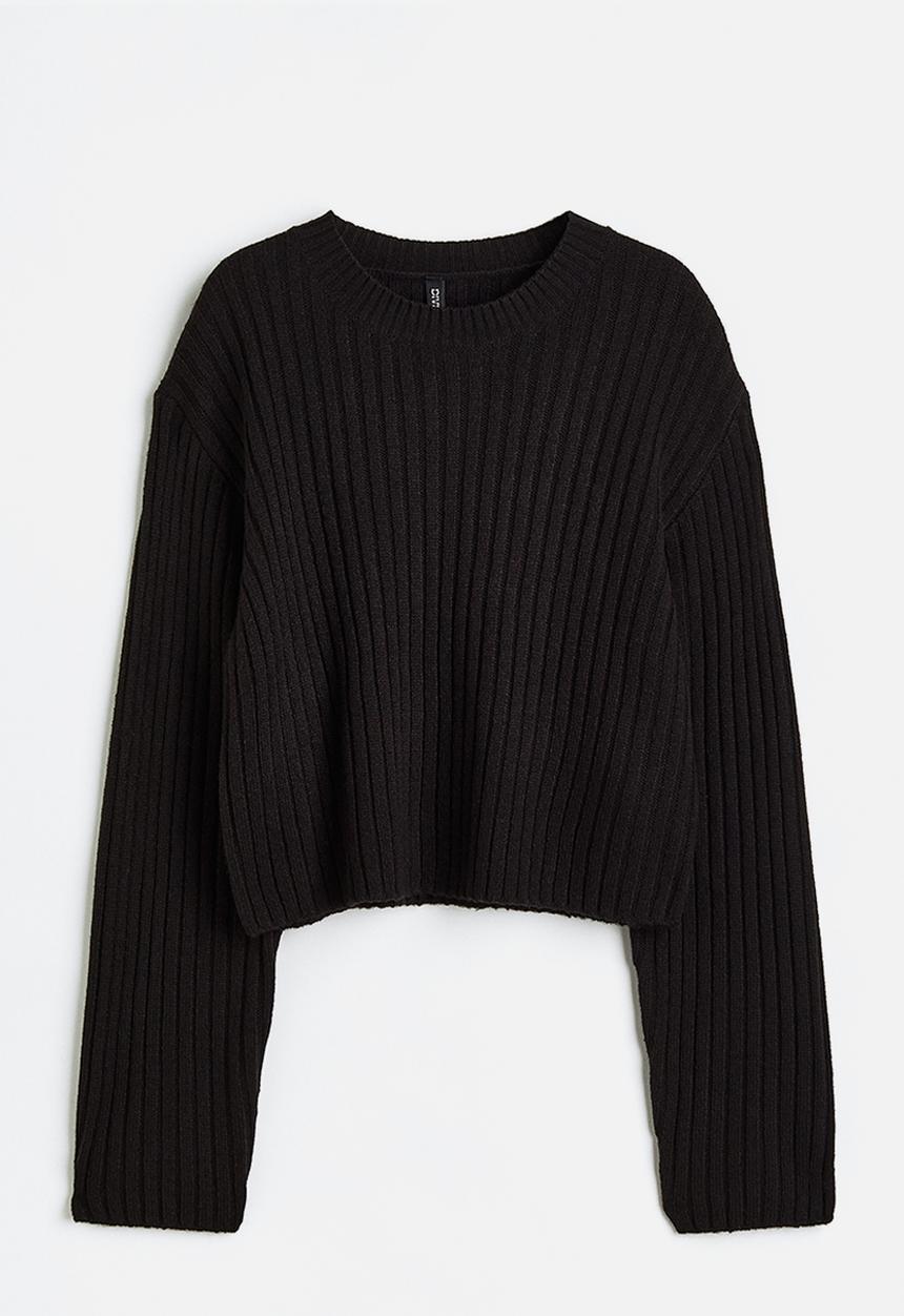 H&M - Rib-knit jumper - black