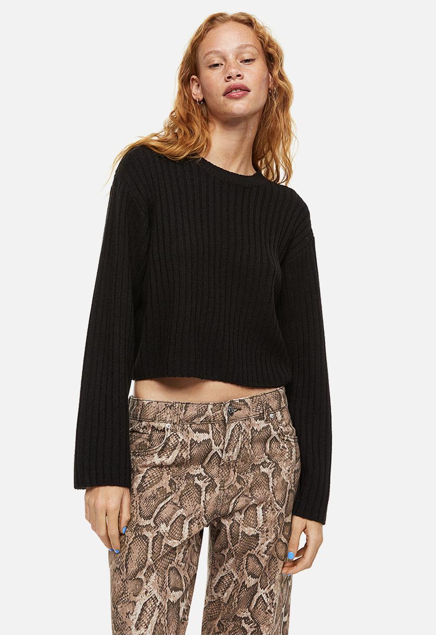 H&M - Rib-knit jumper - black