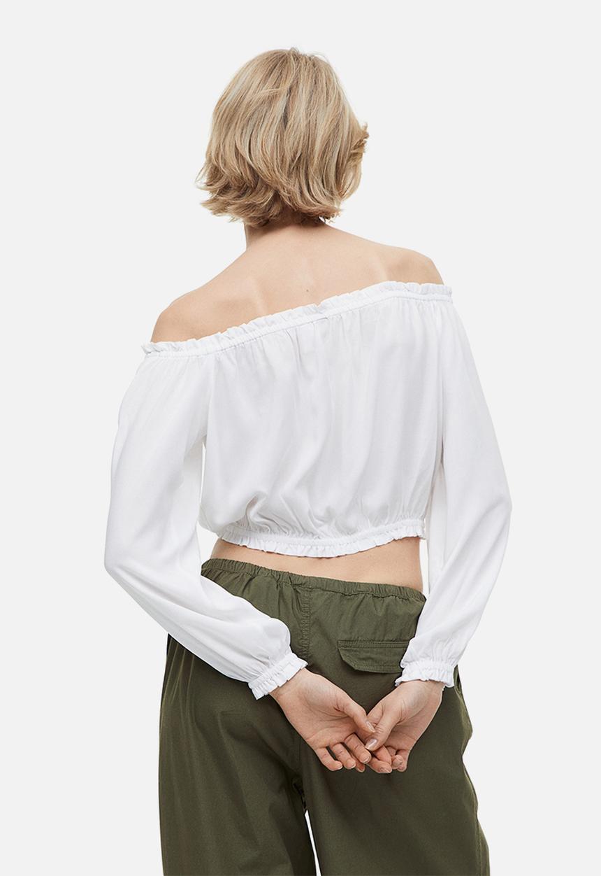 H&M - Off-the-shoulder blouse - white