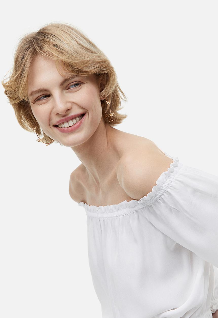 H&M - Off-the-shoulder blouse - white