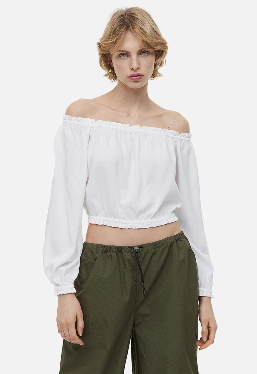 H&M - Off-the-shoulder blouse - white