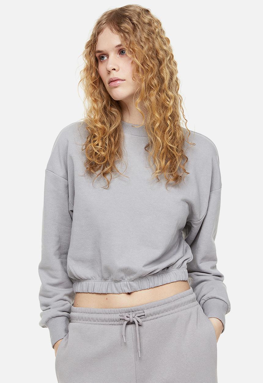 H&M - Cropped sweatshirt - grey