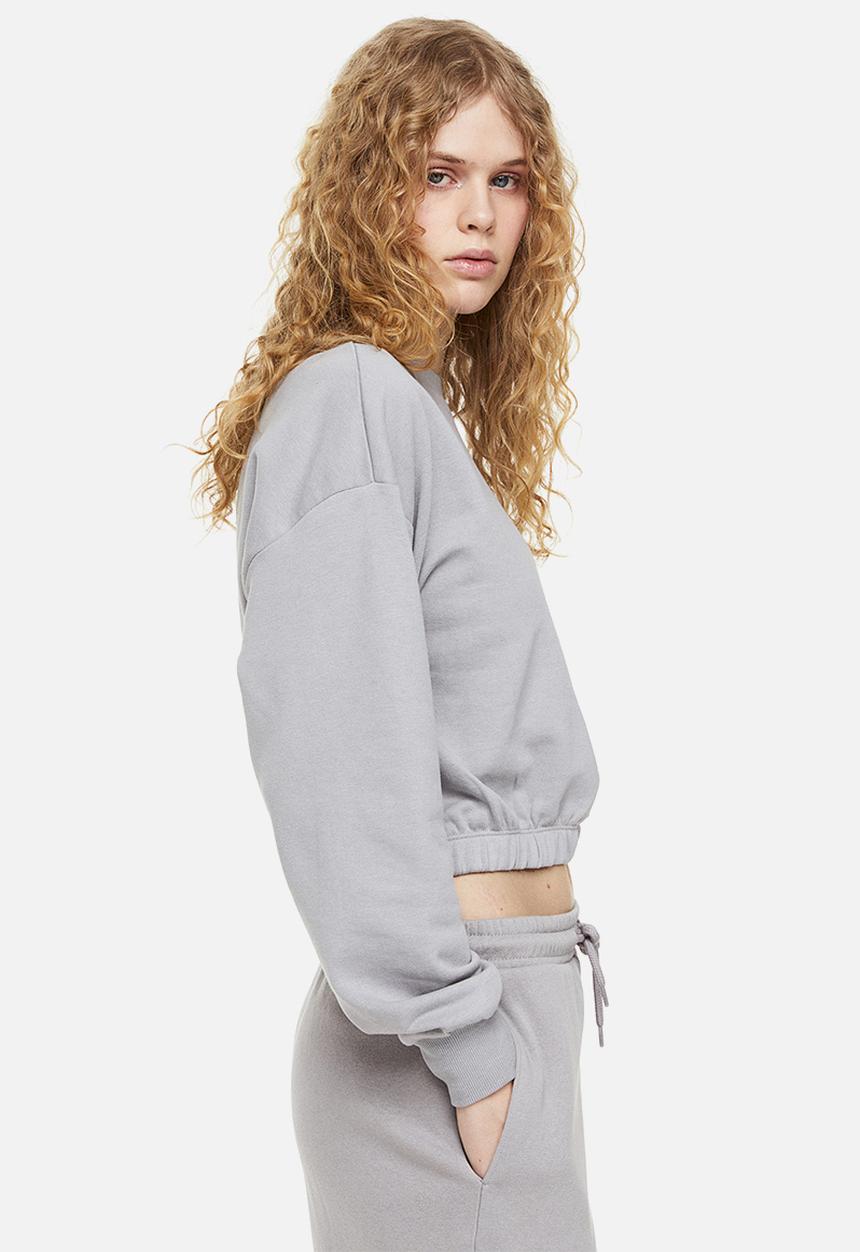 H&M - Cropped sweatshirt - grey