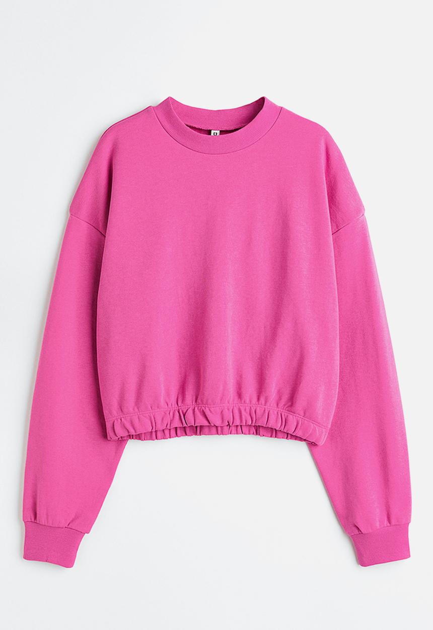 H&M - Cropped sweatshirt - pink