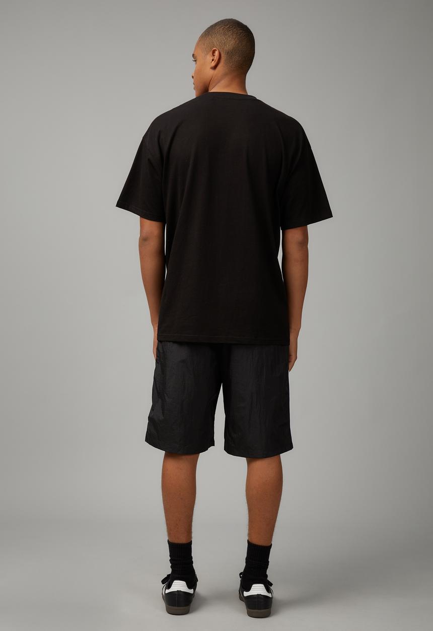 Factorie - Baggy street short - black/white piping