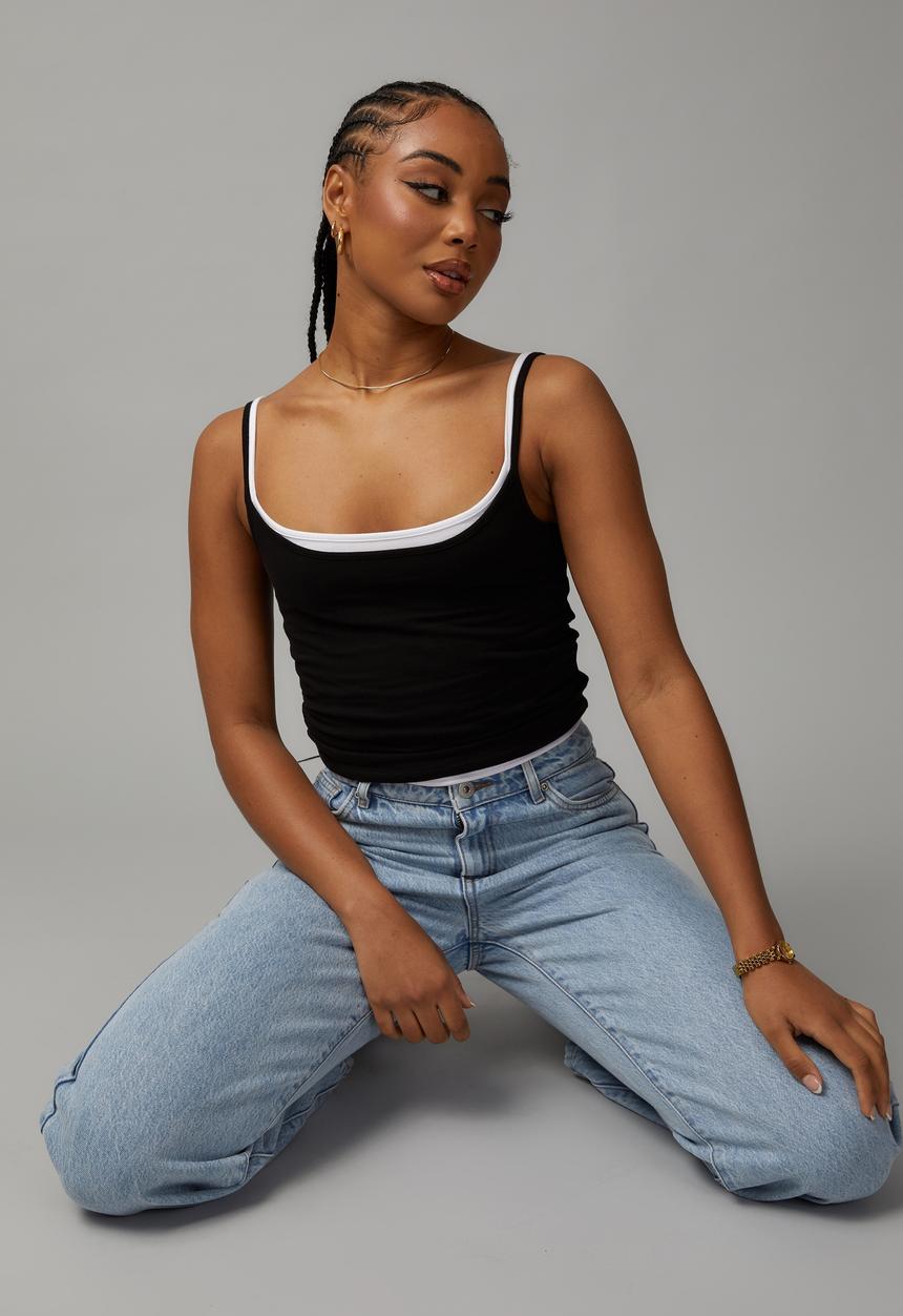 Factorie - Jersey cami - black