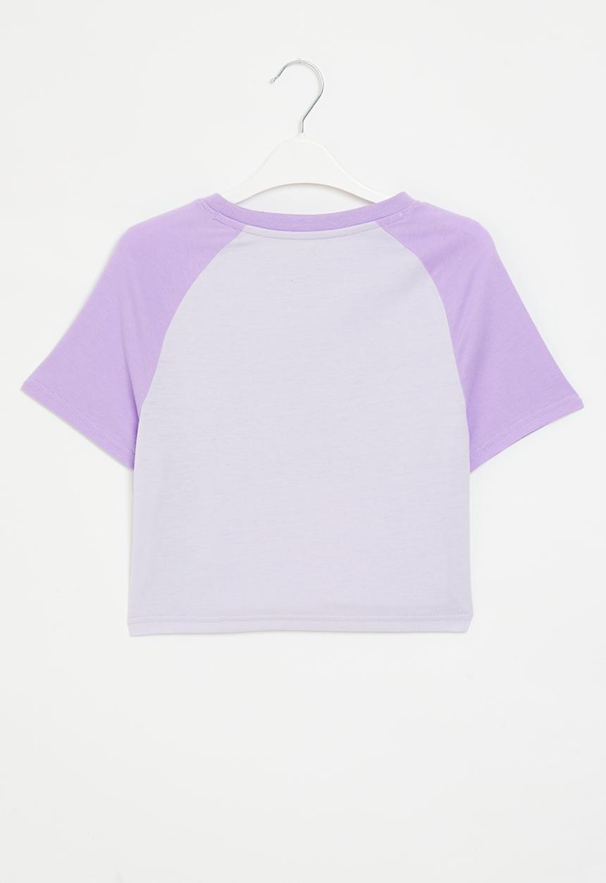 Converse - Short sleeve floral graphic boxy tee - vapor violet