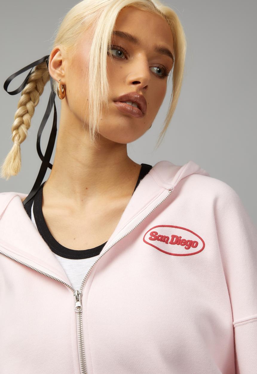 Factorie - Oversized zip through hoodie - bellarina/santa clarita