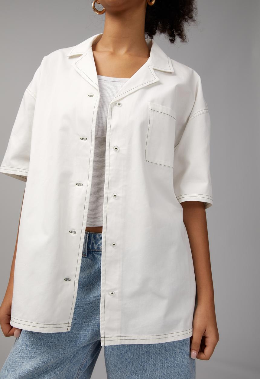 Factorie - Bowling shirt - white