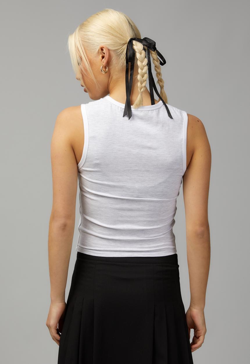 Factorie - Notch front tank - silver marle/white