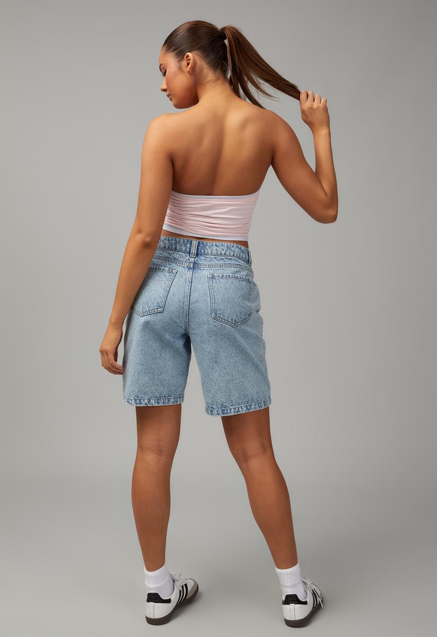 Factorie - Crop jersey bandeau - soft pink
