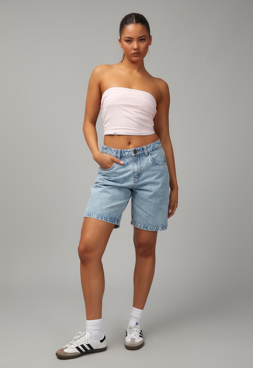 Factorie - Crop jersey bandeau - soft pink