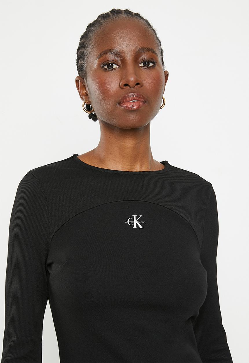 Calvin Klein - Open back milano dress - black