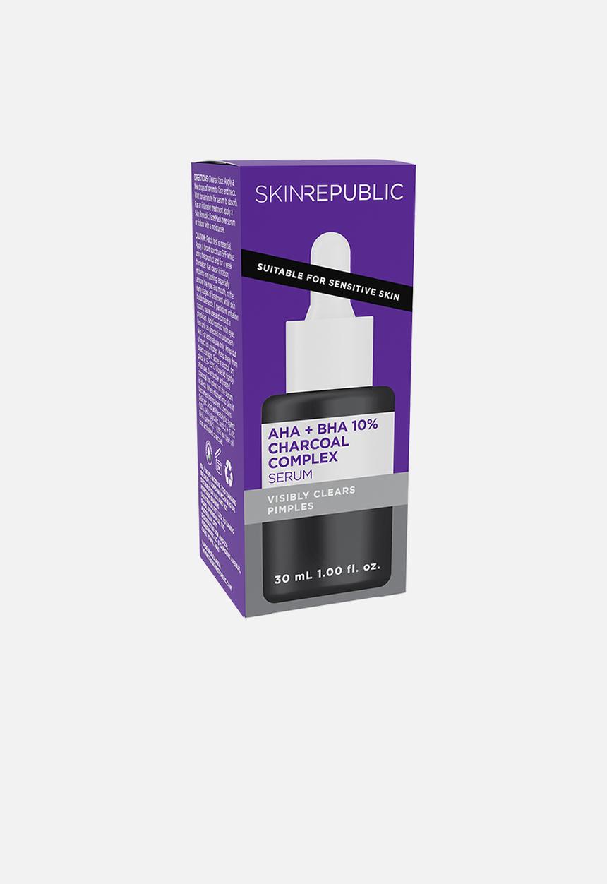 Skin Republic - AHA + BHA Charcoal 10% Complex Serum