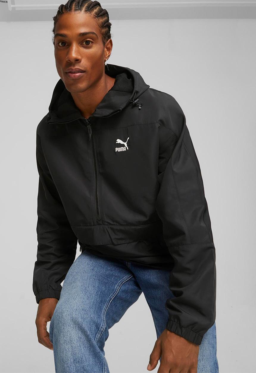 PUMA - The puma hooded windbreaker - black
