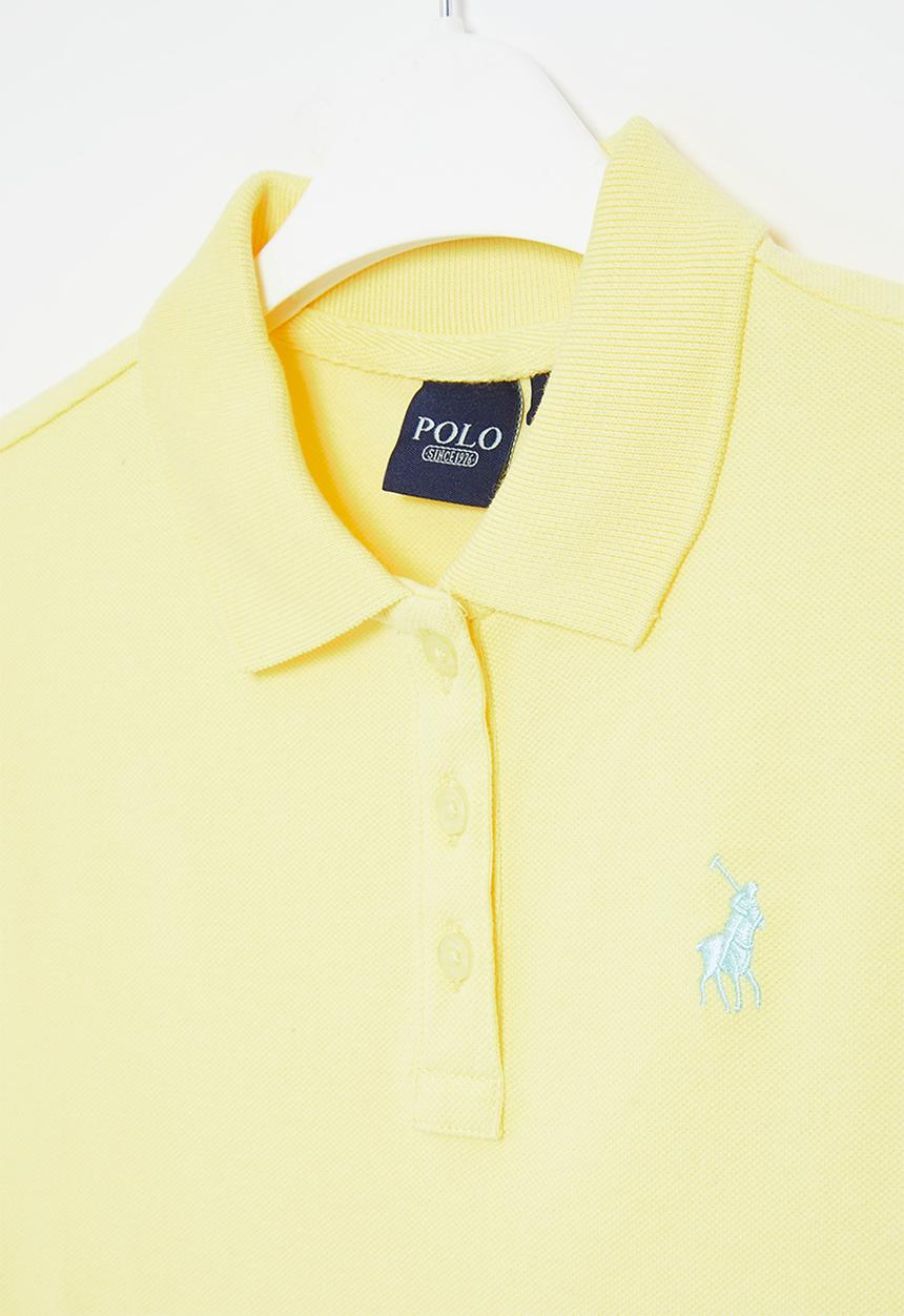 POLO - Girls classic short sleeve golfer - yellow