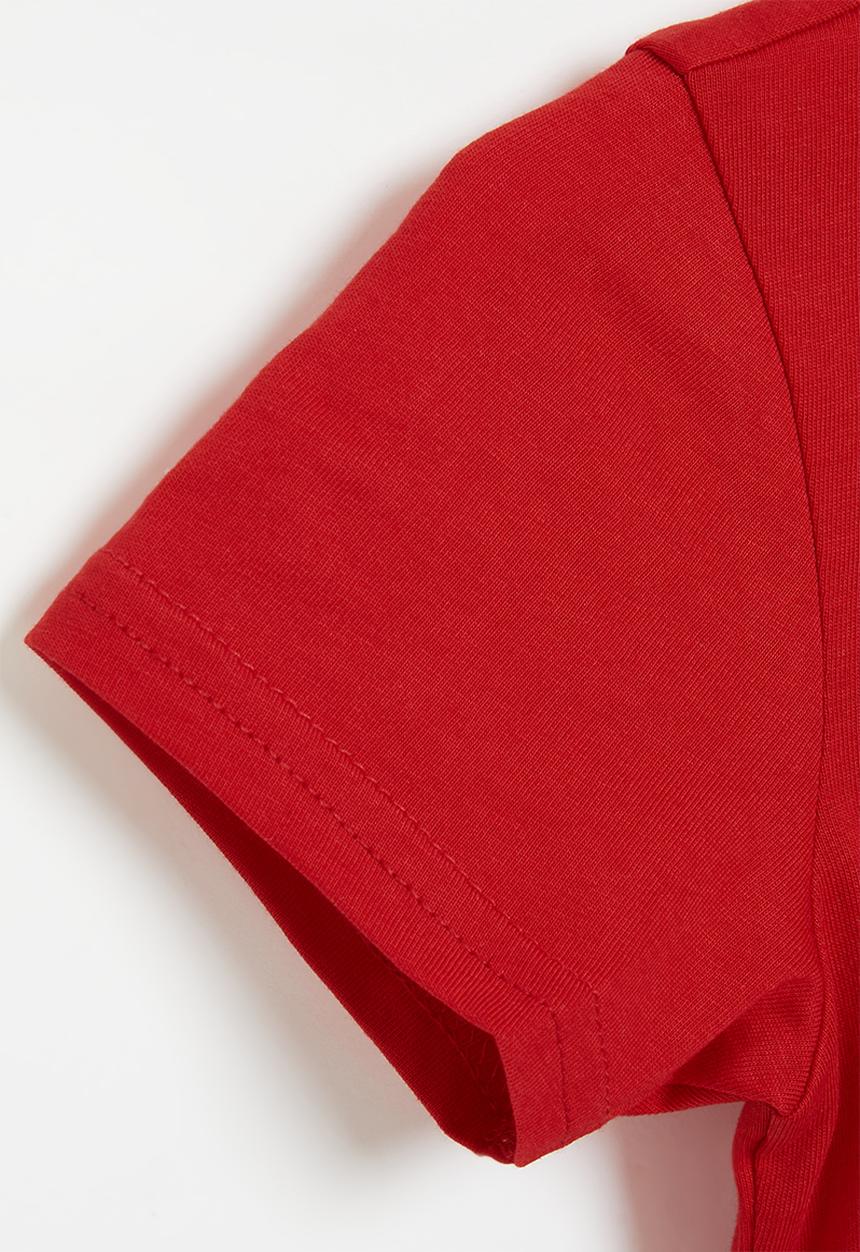 POLO - Girls embroidered short sleeve - red
