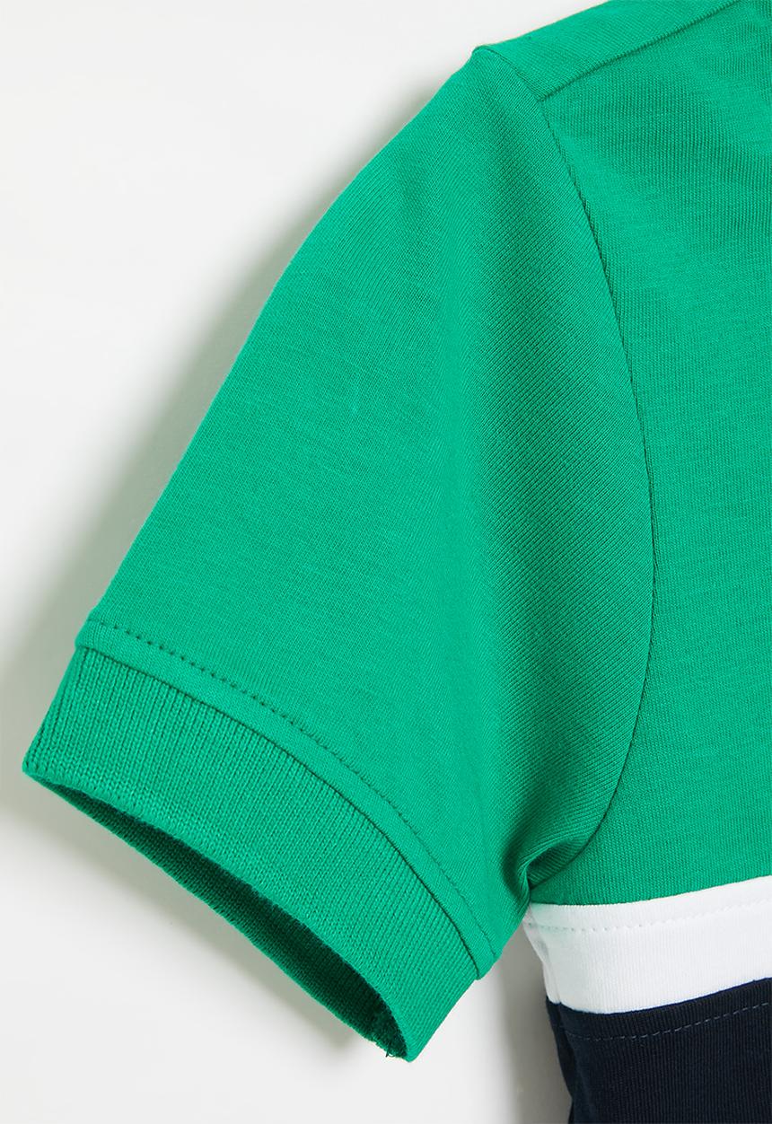 POLO - Boys crested short sleeve golfer - green