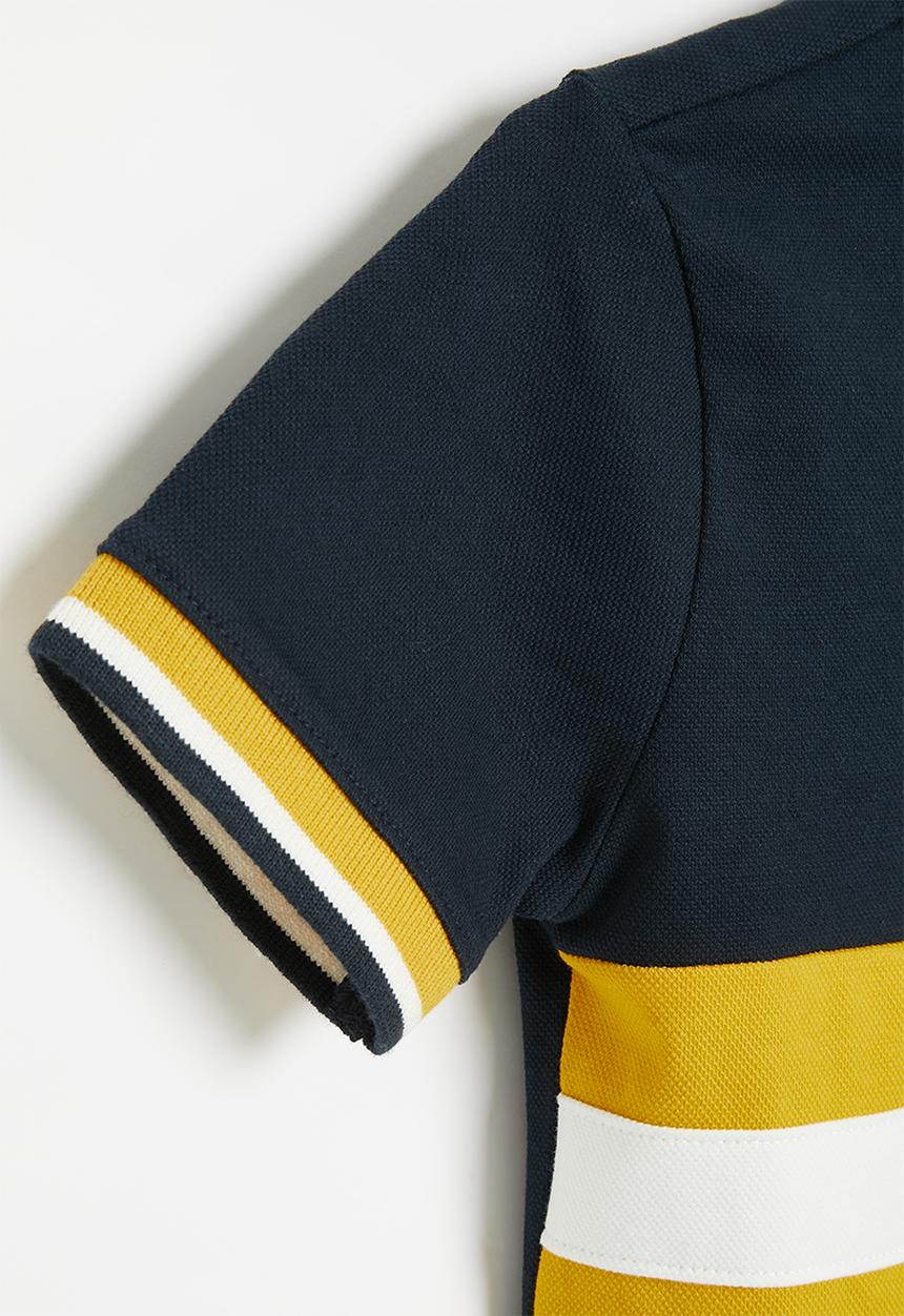 POLO - Boys cut & sew short sleeve go - navy