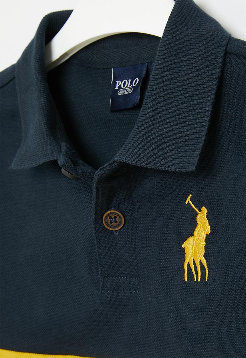 POLO - Boys cut & sew short sleeve go - navy